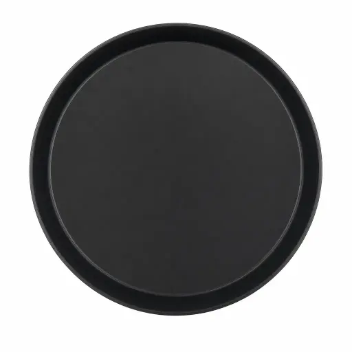 [M-BAND0010] Bandeja Negra Para Camarero Antideslizante De 40 Cm Alfa Hogar