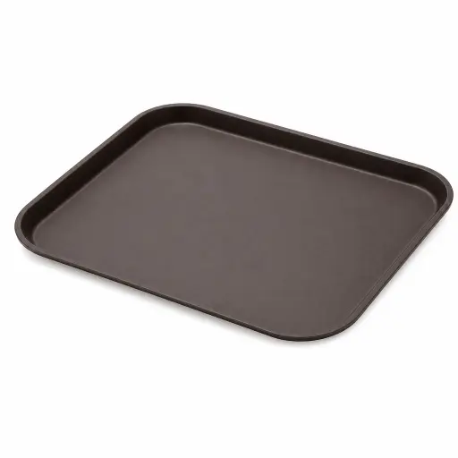[M-BAND0020] Bandeja Plástica De Fibra Marrón Rectangular 44X34 Cm Alfa Hogar