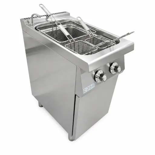 [M-EQUIP0130] Freidora De Piso Eléctrica De Acero Inoxidable 97x40x60Cm 15L 220V Senzani