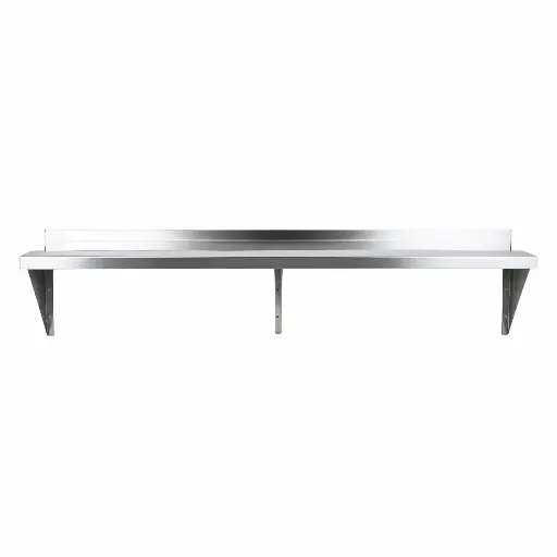 [M-EXHI0017] Repisa Con Soporte Acero Inoxidable 120x30x30Cm