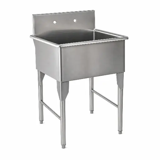 [M-FREG0001] Fregadero 1 Ponchera Acero Inoxidable 70x70x110Cm 