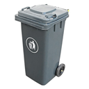 PIPOTE CON RUEDAS GRIS 180 LITROS MARCA ALFAHOGAR