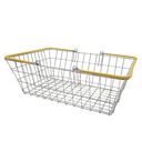 CESTA CROMADA AMARILLA NACIONAL