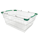 CESTA CROMADA VERDE IMPORTADA