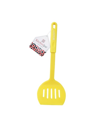 [M-UTEN0798] Espátula Ancha Ranurada De Nylon Verde 30 Cm Kitchenbar