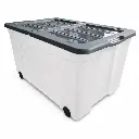 Caja Plástica Con Ruedas 58 L Alfa Hogar