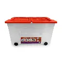Caja Organizadora De Plástico Con Ruedas 48 L Alfa Hogar