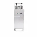 Freidora Eléctrica Industrial De Acero Inoxidable De 2 Cestas 21 L 102x39x75 Cm Iboia 