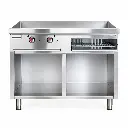 Plancha Con Gratinador A Gas De Acero Inoxidable Con Base 85,8x122x87 Cm Iboia
